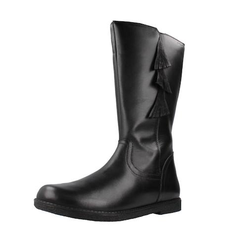Bottes enfant fille en cuir shawntel Noir 4 - vertbaudet enfant 
