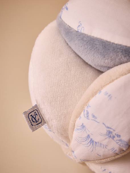 Balle d'éveil percale de coton Jouy bleu 2 - vertbaudet enfant 