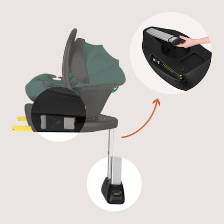Siège-auto bébé astrid i-size 40-87 cm avec base isofix pivotante à 180°, léger et récompensé par l’adac Beige cream+Beige taupe+Green forest+Pink coral 14 - vertbaudet enfant 