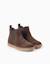 Bottines chelsea en daim avec semelle intérieure rembourrée Marrón 2 - vertbaudet enfant 