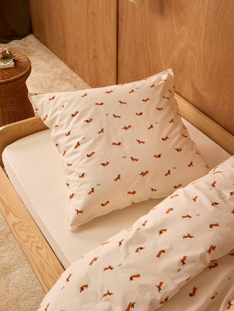 Taie d'oreiller percale de coton 'loki' Chocolat 1 - vertbaudet enfant 