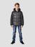 Blouson à capuche bi-matière Anthracite+Noir 1 - vertbaudet enfant 