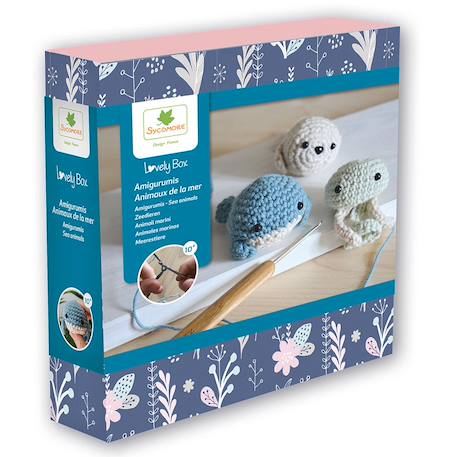 Kit de crochet amigurumi animaux de la mer Bleu 1 - vertbaudet enfant 