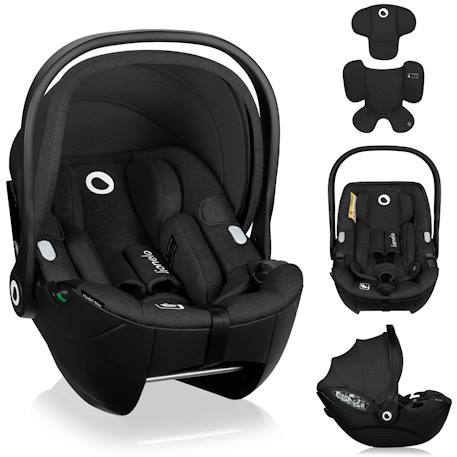 Siège-auto bébé moxie i-size 40-87 cm léger avec tissu en bambou, groupe 0+ Beige sand+Black carbon+Pink mauve 7 - vertbaudet enfant 