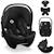 Siège-auto bébé moxie i-size 40-87 cm léger avec tissu en bambou, groupe 0+ Beige sand+Black carbon+Pink mauve 7 - vertbaudet enfant 