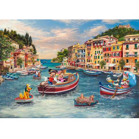 Puzzle mickey et minnie en italie 1000 pcs Vert 2 - vertbaudet enfant 
