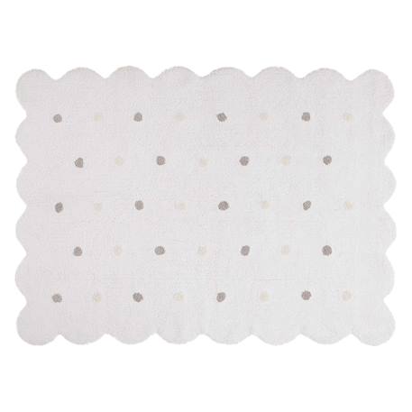 Tapis lavable en forme de biscuit Blanc+Bleu+Gris clair 1 - vertbaudet enfant 