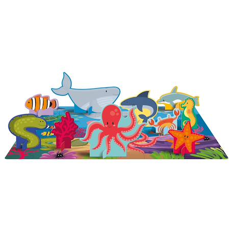 Livre et puzzle la mer Bleu 2 - vertbaudet enfant 