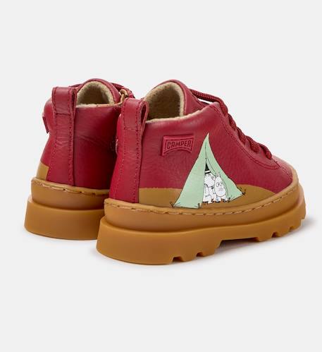 Baskets cuir brutus Bourgogne 016+Or 017 4 - vertbaudet enfant 