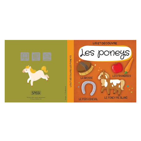 Livre et puzzle les poneys Vert 3 - vertbaudet enfant 
