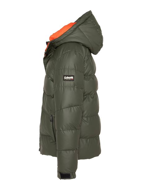 Blouson matelassé à capuche Kaki+Noir 5 - vertbaudet enfant 