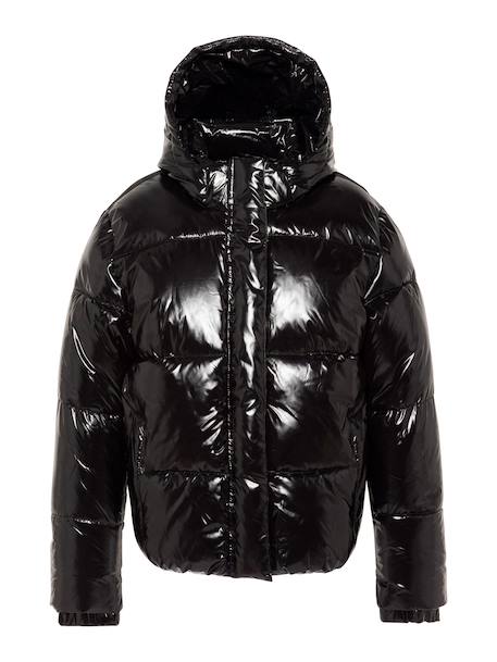 Blouson shiny à capuche Noir+Rouge 5 - vertbaudet enfant 