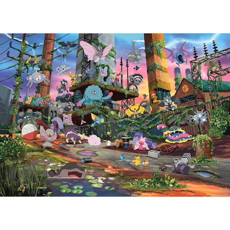 Puzzle pokémon voltali et centrale électrique 1000 pcs Blanc 3 - vertbaudet enfant 