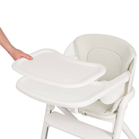 Chaise haute évolutive 3en1 celia close&cosy jusqu’à 110 kg avec réglage à une main et coussin inclus White beige 3 - vertbaudet enfant 