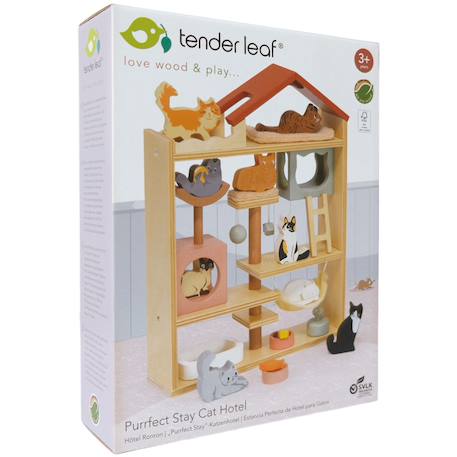 Hôtel avec 9 chats différents et accessoires Multicolor 6 - vertbaudet enfant 