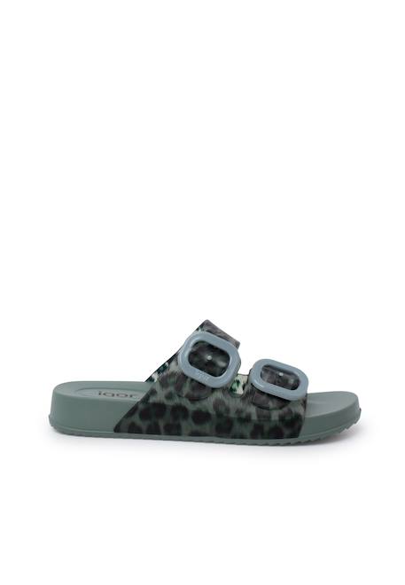 Sandales caoutchouc habana double boucle imprimé animal Noir+Vert 7 - vertbaudet enfant 