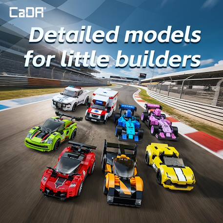 Coffret de 8 mini véhicules à construire Bleu 2 - vertbaudet enfant 