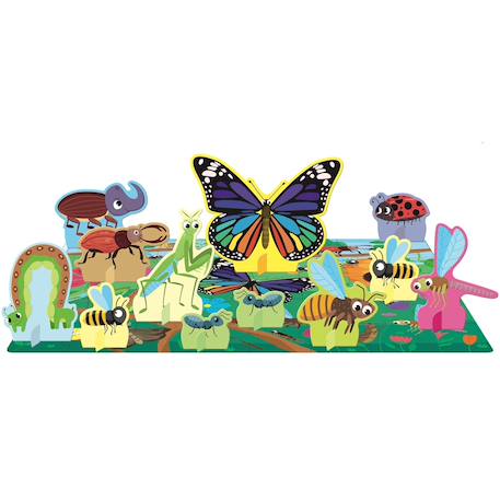 Livre et puzzle les petites bêtes Rouge 2 - vertbaudet enfant 