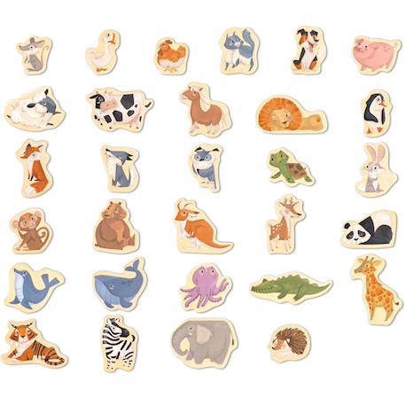 Animaux magnétiques magnets classiques Beige 2 - vertbaudet enfant 