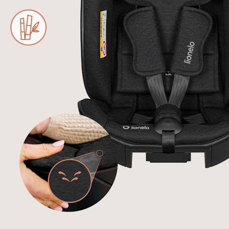 Siège-auto moxie next 40-105 cm pivotant, compatible avec la base isofix moxie Beige sand+Black carbon 11 - vertbaudet enfant 