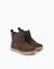 Bottines chelsea en daim avec semelle intérieure rembourrée Marrón 2 - vertbaudet enfant 