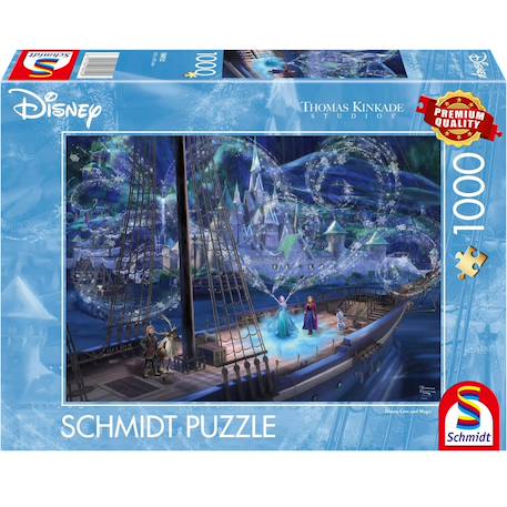 Puzzle la reine des neiges amour et magie 1000 pcs Bleu 1 - vertbaudet enfant 