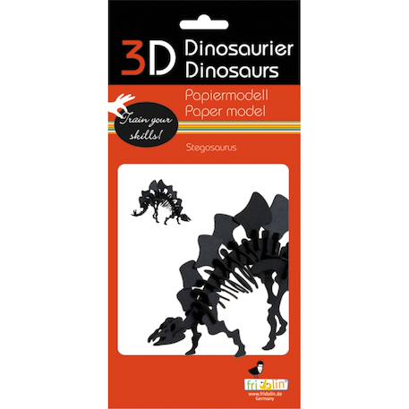 Maquette 3d enfant en papier stégosaure Noir 3 - vertbaudet enfant 