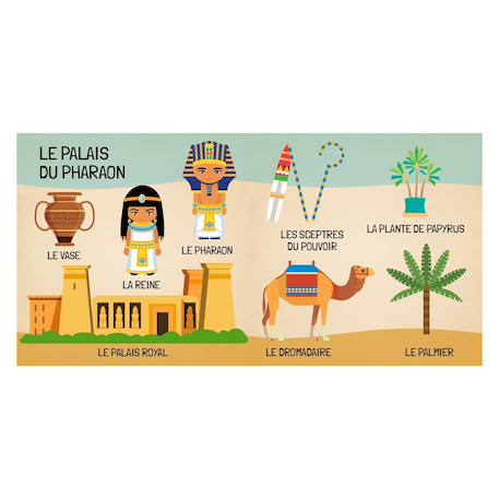 Livre et puzzle l'egypte Marron 4 - vertbaudet enfant 