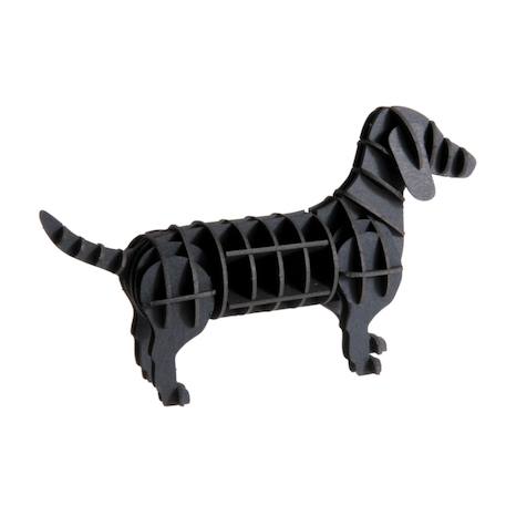 Modèle en papier 3d - teckel Noir 3 - vertbaudet enfant 