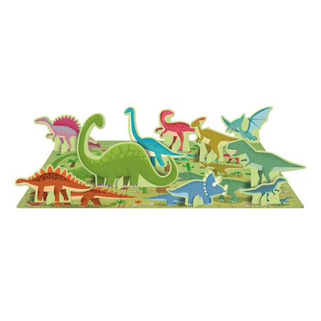 Livre et puzzle les dinosaures Vert 2 - vertbaudet enfant 