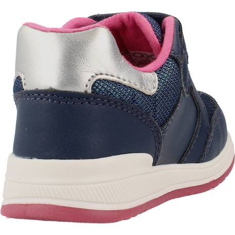 Baskets bébé fille en cuir Bleu cb48n+Rose c0514 3 - vertbaudet enfant 