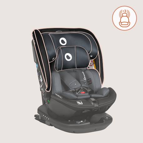 Siège-auto pivotant 360° bastiaan rwf i-size 40-150 cm avec isofix, groupe 0/1/2/3 Black carbon+Grey stone+Red burgundy 10 - vertbaudet enfant 
