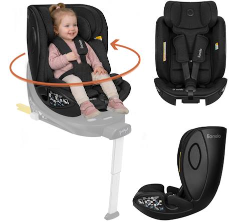 Siège-auto moxie next 40-105 cm pivotant, compatible avec la base isofix moxie Beige sand+Black carbon 7 - vertbaudet enfant 