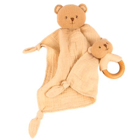 Coffret cadeau doudou et hochet ours Beige 3 - vertbaudet enfant 
