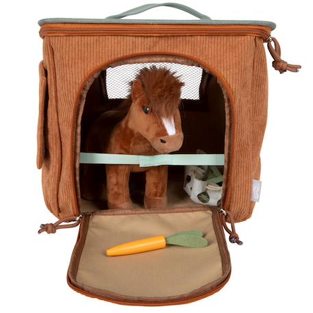 Cheval avec écurie et accessoires Beige+Marron 11 - vertbaudet enfant 