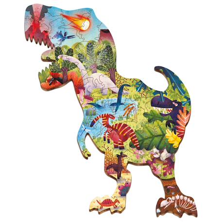Puzzle en bois - dinosaure 48 pièces Multicolor 3 - vertbaudet enfant 