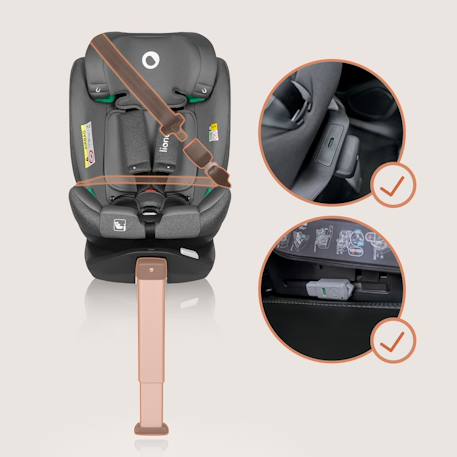 Siège-auto pivotant 360° braam i-size 40-150 cm avec isofix, groupe 0/1/2/3 Black carbon+Grey stone 11 - vertbaudet enfant 