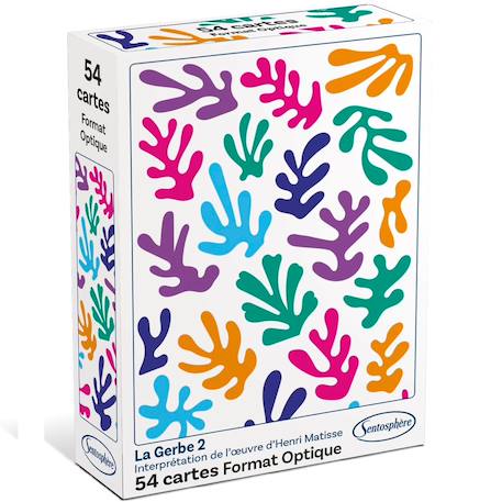 Jeu de 54 carte - inspiré par Henri Matisse - La gerbe 2 Blanc 2 - vertbaudet enfant 