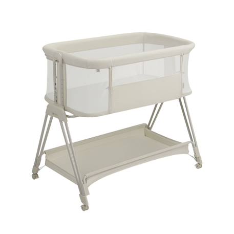 Lit cododo 2en1 luna close&cosy avec 7 hauteurs, côté ouvrable et matelas en mousse White beige 1 - vertbaudet enfant 