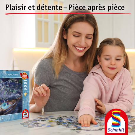 Puzzle la reine des neiges amour et magie 1000 pcs Bleu 6 - vertbaudet enfant 