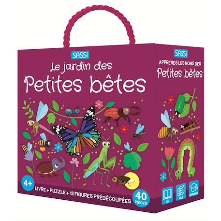 Livre et puzzle les petites bêtes Rouge 1 - vertbaudet enfant 