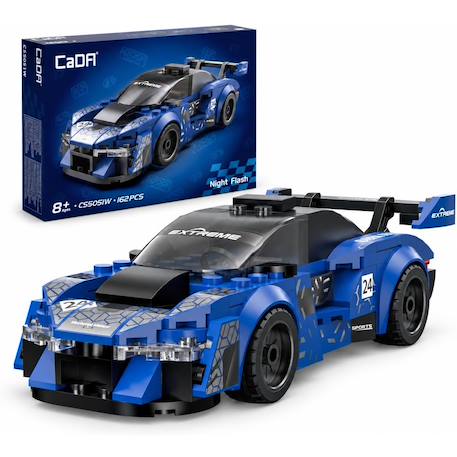 Voiture de course night flash 162 pièces Bleu 1 - vertbaudet enfant 
