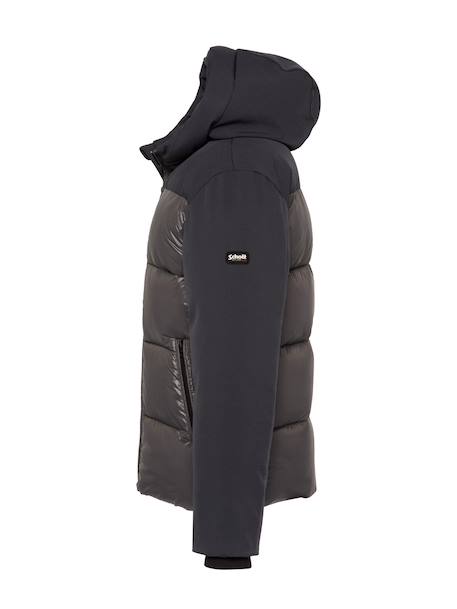 Blouson à capuche bi-matière Anthracite+Noir 5 - vertbaudet enfant 