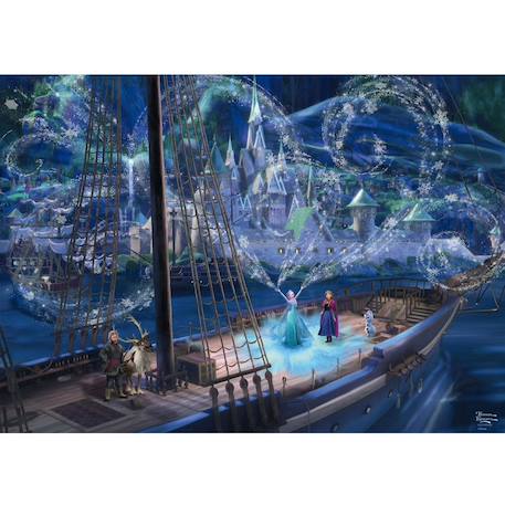 Puzzle la reine des neiges amour et magie 1000 pcs Bleu 2 - vertbaudet enfant 
