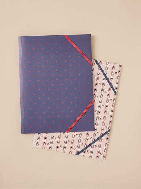Lot de 2 pochettes papier Bleu jeans+Imprimé marine+Imprimé mireille 3 - vertbaudet enfant 
