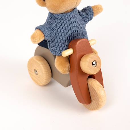 Alexis l'ours en peluche sur son scooter Bleu 4 - vertbaudet enfant 