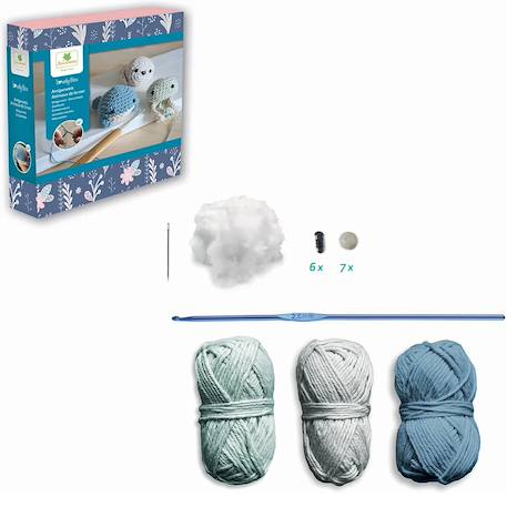 Kit de crochet amigurumi animaux de la mer Bleu 3 - vertbaudet enfant 
