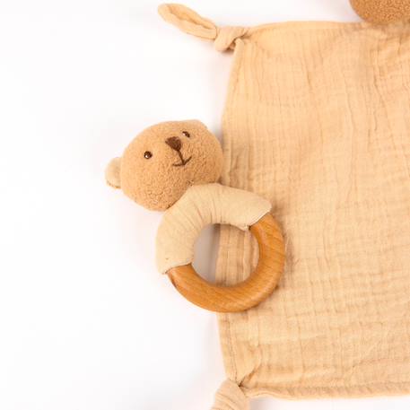 Coffret cadeau doudou et hochet ours Beige 5 - vertbaudet enfant 