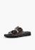 Sandales caoutchouc habana double boucle imprimé animal Noir+Vert 2 - vertbaudet enfant 