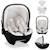 Siège-auto bébé moxie i-size 40-87 cm léger avec tissu en bambou, groupe 0+ Beige sand+Black carbon+Pink mauve 1 - vertbaudet enfant 